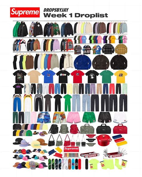 Supreme SS23 Week 1 Droplist .